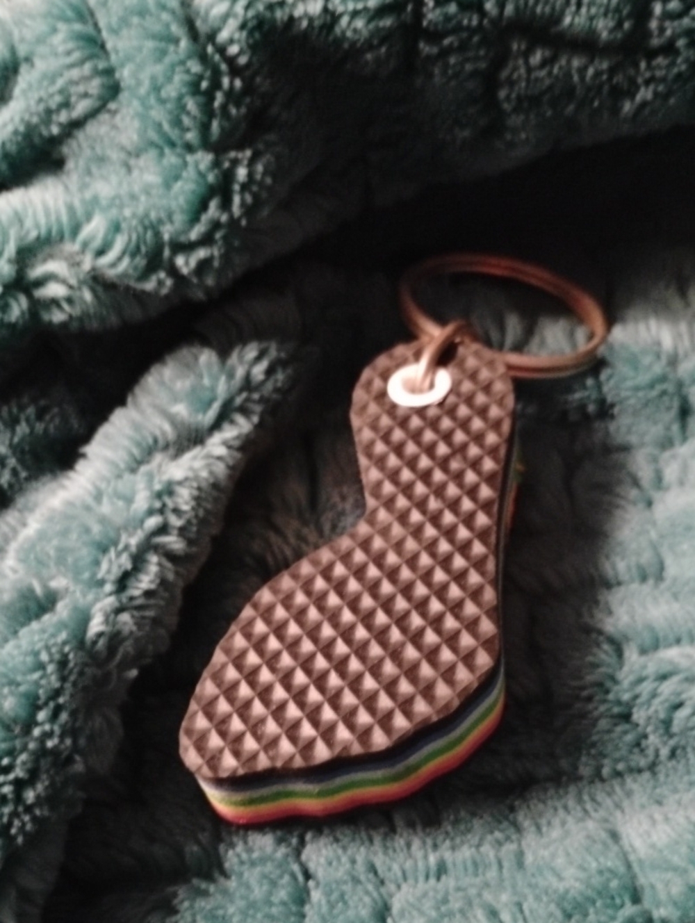 Vintage Rainbow Flip-Flop Keychain